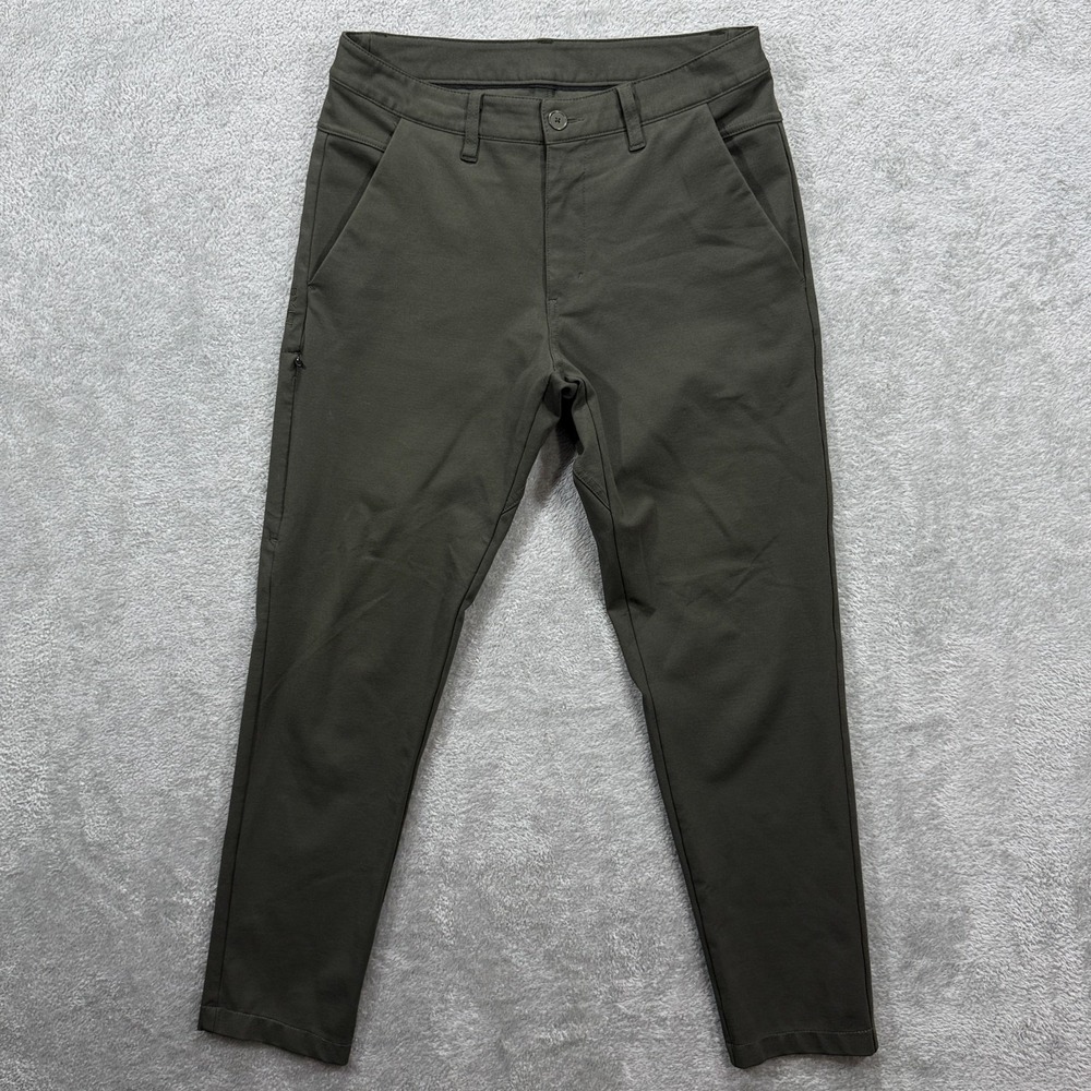 BYLT Premium Everyday Pant 2.0 Mens Small 28x26 Green Tapered Performance Casual